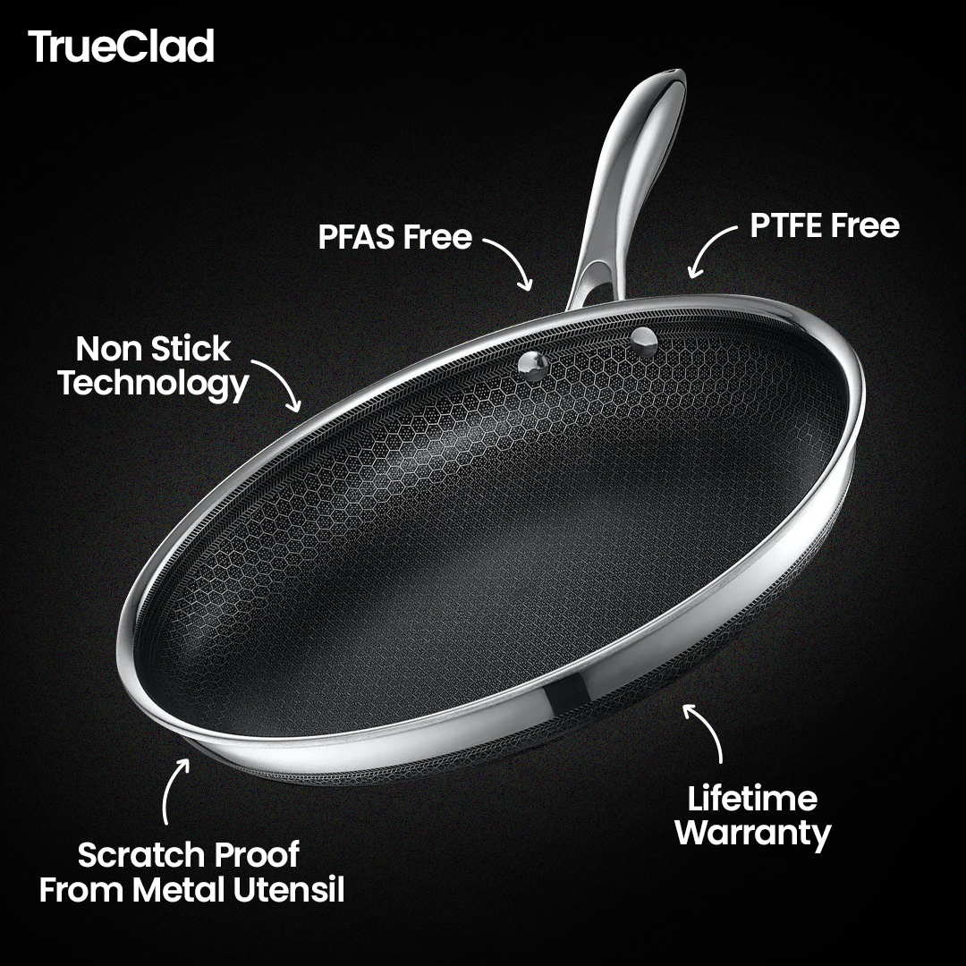 TrueClad - Hybrid Pan, Non Toxic - Non Stick