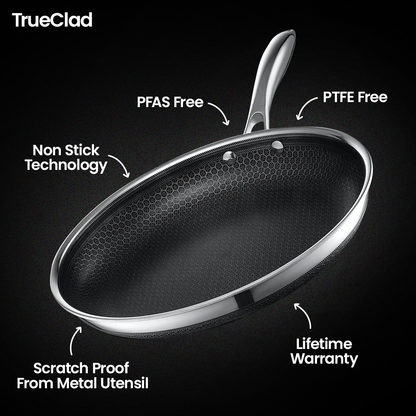 TrueClad - Hybrid Pan, Non Toxic - Non Stick