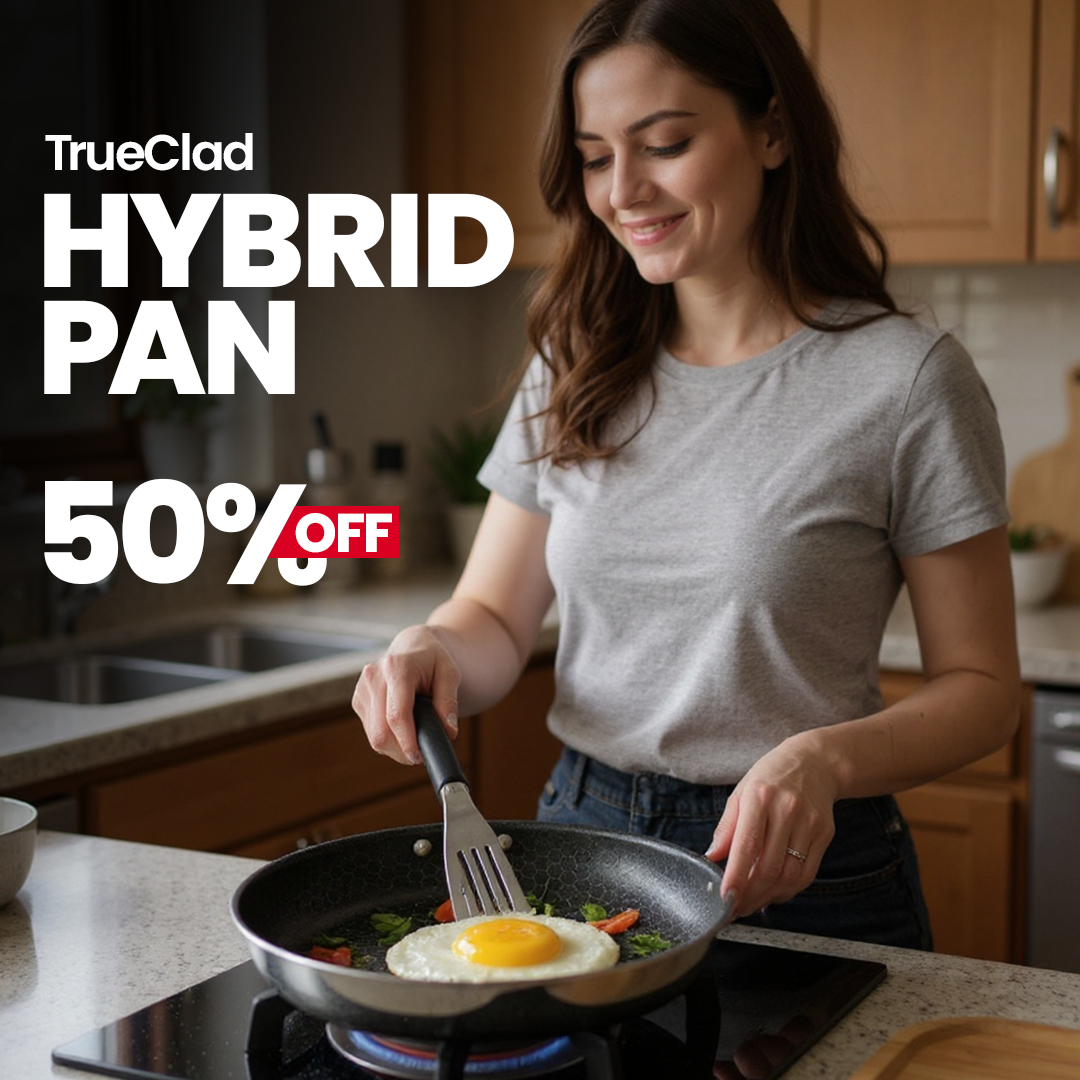 TrueClad - Hybrid Pan, Non Toxic - Non Stick