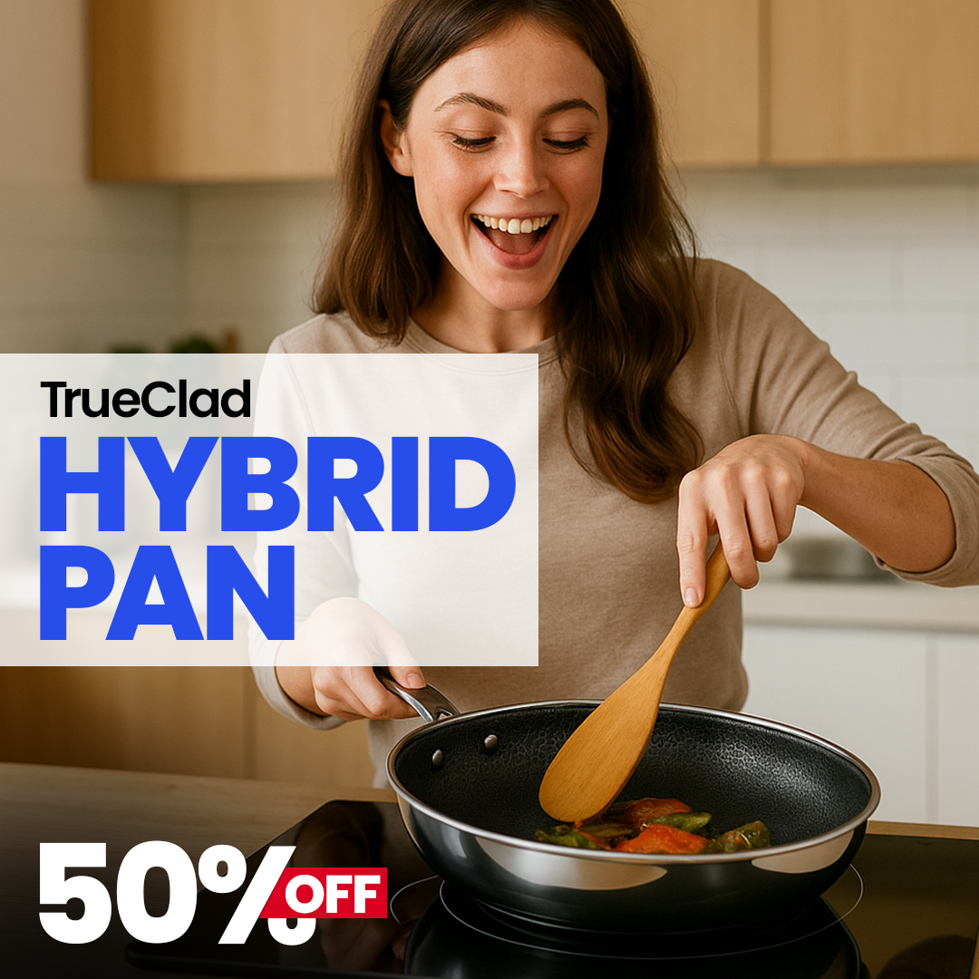 TrueClad - Hybrid Pan, Non Toxic - Non Stick