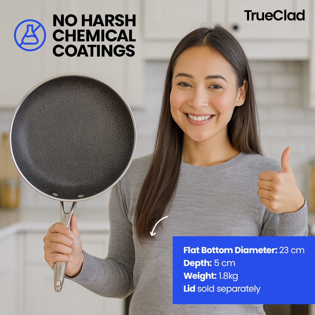 TrueClad - Hybrid Pan, Non Toxic - Non Stick