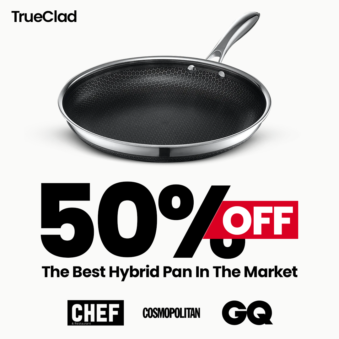 TrueClad - Hybrid Pan, Non Toxic - Non Stick